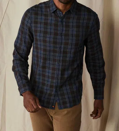 The Normal Brand Nikko Button Up Shirt In Brown Plaid In Yellow