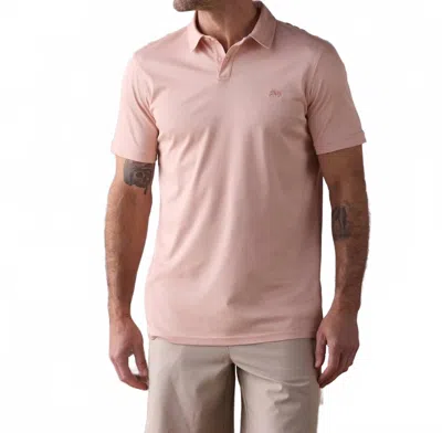 The Normal Brand Performance Pique Polo Shirt In Dusty Rose In Multi