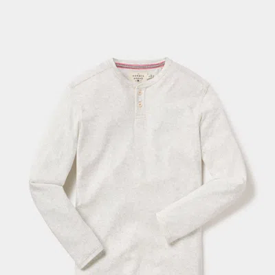 The Normal Brand Pos Puremeso Two Button Henley T-shirt In White