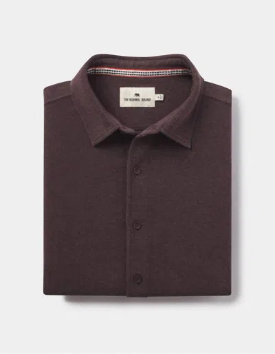 The Normal Brand Puremeso Acid Wash Button Up Shirt In Java In Brown