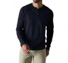 The Normal Brand Puremeso Everyday Henley Shirt In Navy In Blue