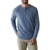 The Normal Brand Puremeso Everyday Henley In Slate Blue