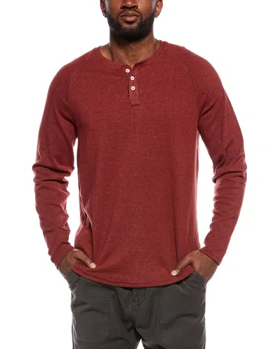 The Normal Brand Puremeso Everyday Henley T-shirt In Red