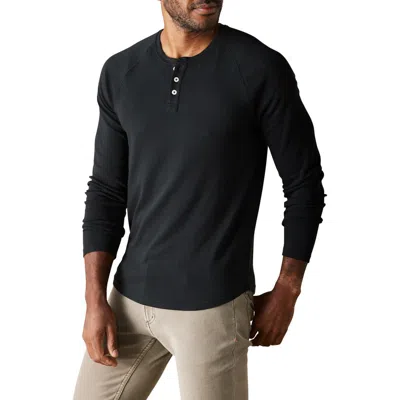 The Normal Brand Puremeso Henley In Black
