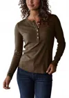 The Normal Brand Puremeso Long Sleeve Henley Top In Java In Multi