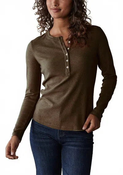 The Normal Brand Puremeso Long Sleeve Henley Top In Java In Multi