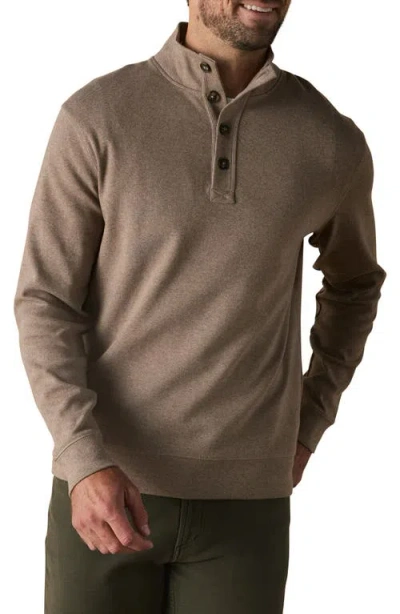 The Normal Brand Puremeso Button Popover Top In Taupe In Brown