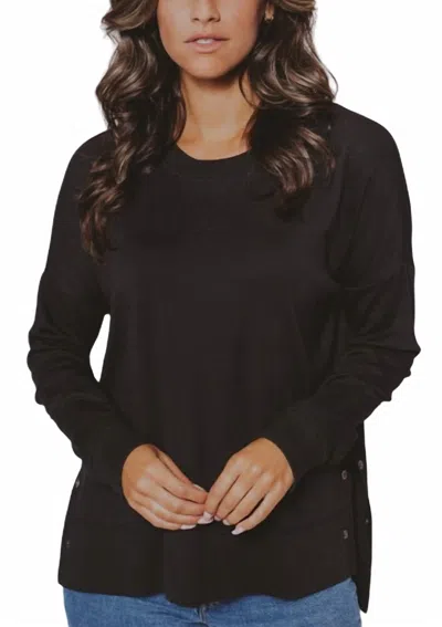 The Normal Brand Puremeso Split Side Overshirt In Black