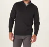 THE NORMAL BRAND PUREMESO WEEKEND QUARTER ZIP IN BLACK