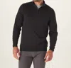 The Normal Brand Puremeso Weekend Quarter Zip Top In Black