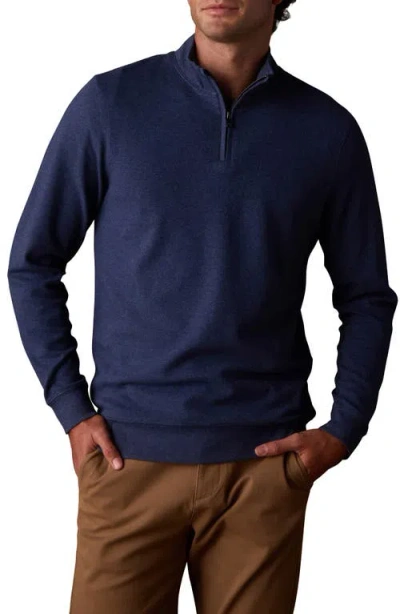 The Normal Brand Puremeso Weekend Quarter Zip Top In Blue