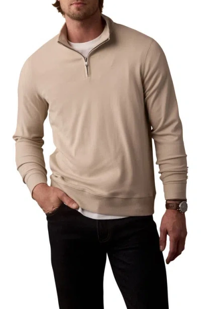 The Normal Brand Puremeso Weekend Quarter Zip Top In Brown