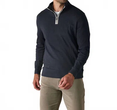 The Normal Brand Puremeso Weekend Quarterzip Top In Normal Navy In Black