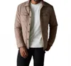 The Normal Brand Quilted Sherpa Lined Shacket In Pine Bark Brown In Multi