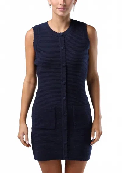 The Normal Brand Quinn Knit Mini Dress In Navy In Blue