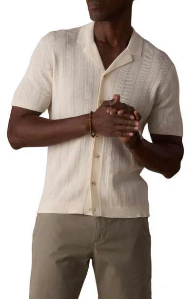 The Normal Brand Robles Texture Knit Camp Shirt In Neutral