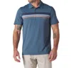 The Normal Brand Script Performance Polo In Mineral Blue In Multi