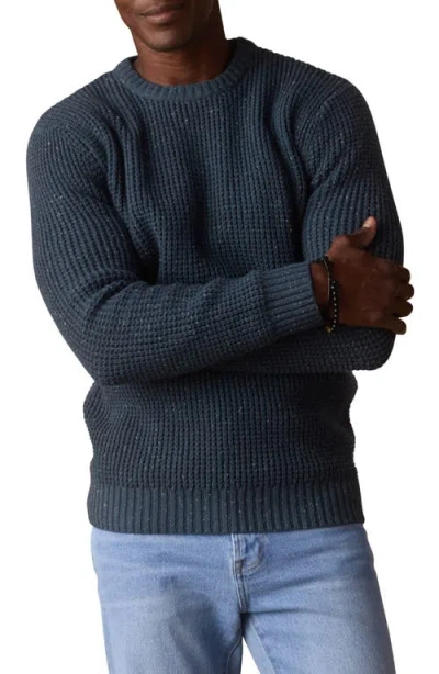The Normal Brand Seawool Nep Crewneck Sweater In Blue
