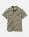 THE NORMAL BRAND SEQUOIA JACQUARD BUTTON DOWN SHIRT IN MOSS