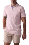 The Normal Brand Slub Pocket Polo In Dusty Rose Stripe