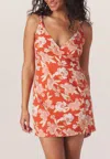 THE NORMAL BRAND SONORAN DRESS IN CAYENNE FLORAL PRINT