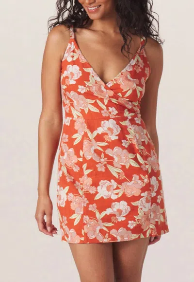 The Normal Brand Sonoran Dress In Cayenne Floral Print In Pink