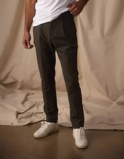 The Normal Brand Straight Leg Solid Pants In Dark Olive In Multi
