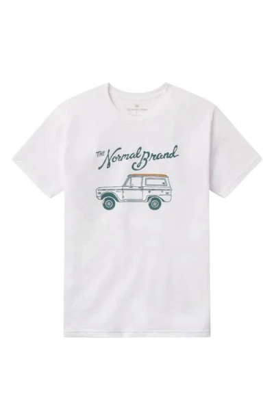 The Normal Brand Summer Bronco Cotton Blend Graphic T-shirt In White