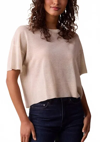 The Normal Brand Summer Linen-blend Tee In Cream In Neutral
