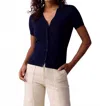 The Normal Brand Sutton Fine Gauge Top In Navy In Black