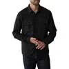 The Normal Brand Tailored Terry Shirt Jacket In Black