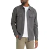 The Normal Brand Tailored Terry Shirt Jacket In Steel