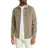 The Normal Brand Tailored Terry Shirt Jacket In Taupe