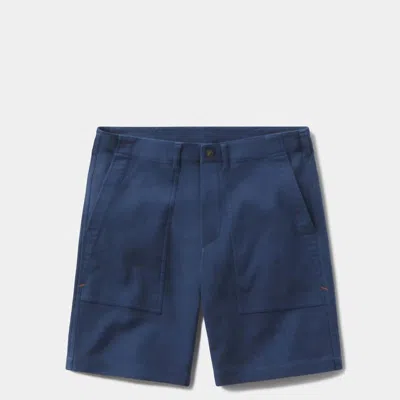 The Normal Brand Tailored Terry Utility Short In Blue