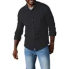 The Normal Brand Texture Knit Button-up Shirt In Black