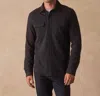 The Normal Brand Textured Knit Long Sleeve Shirt In Phantom In Black