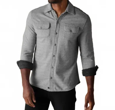 The Normal Brand Textured Knit Shirt In Graphite In Gray