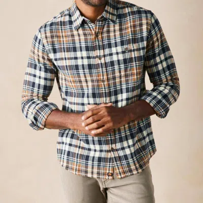 The Normal Brand The Stephen Button Up Shirt In Cedar Plaid In Blue