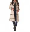 The Normal Brand Toni Duster Jacket In Creme Plaid In Neutral