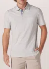 The Normal Brand Vintage Slub Pocket Polo Shirt In Sage Stripe