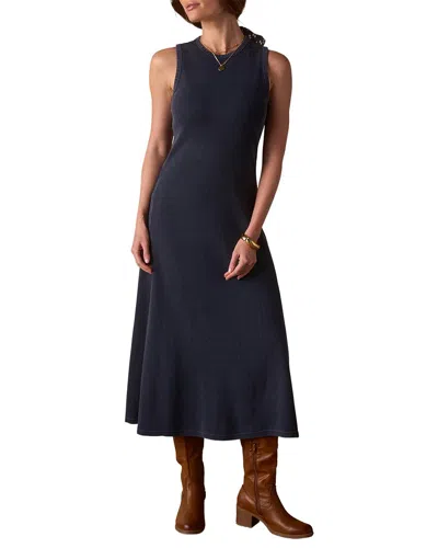 The Normal Brand Vintage Thermal Midi Dress In Blue