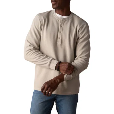The Normal Brand Vintage Thermal Mountain Henley In Neutral