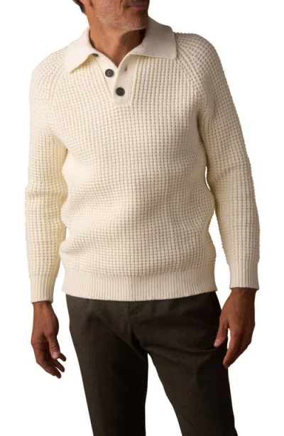 The Normal Brand Waffle Cotton Blend Polo Sweater In Multi