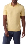 The Normal Brand Waffle Knit Polo In Sunglow