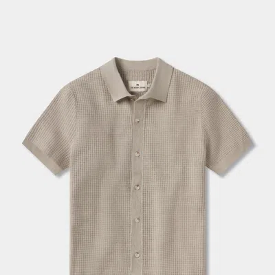 The Normal Brand Waffle Stitch Button Up In Yellow