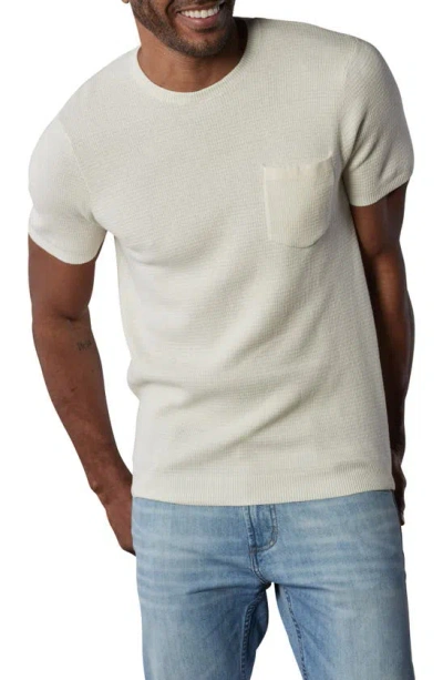 The Normal Brand Waffle Stitch Short Sleeve Jumper In Cream