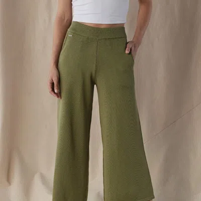 The Normal Brand Wanderlust Knit Pant In Green