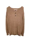 The Normal Brand Women's Shaker Sweater In Brown In Brown