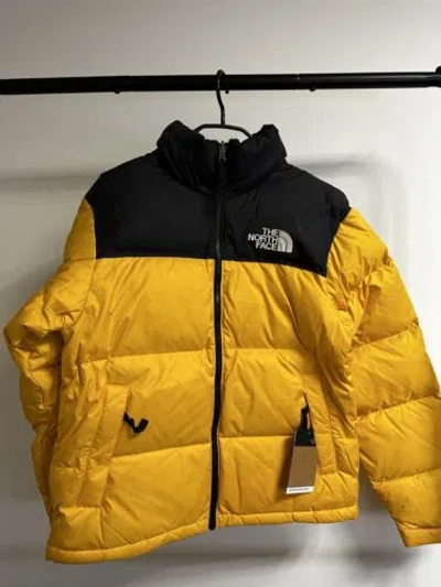 Pre-owned The North Face 1996 Retro Nuptse Daunen Winterjacke Für Herren Grösse S Gelb