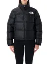 The North Face Nuptse Water Repellent 700 Fill Power Down Short Puffer Jacket In Black